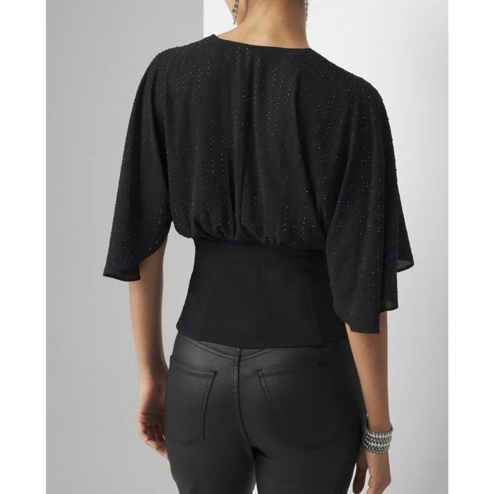 White House Black Market Embellished Corset Blouse Size 12 (Y21) - Picture 3 of 5